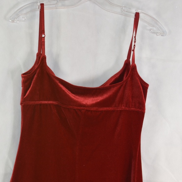Red Stretch Velvet Dress SZ S Le Chateau - Picture 7 of 7